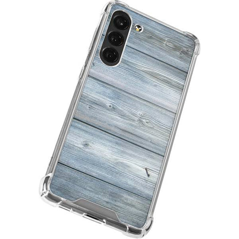 Weathered Blue Wood Galaxy S24 FE Clear Case